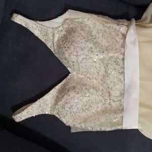 Teeze Me dress , canary yellow with silver sparkles!